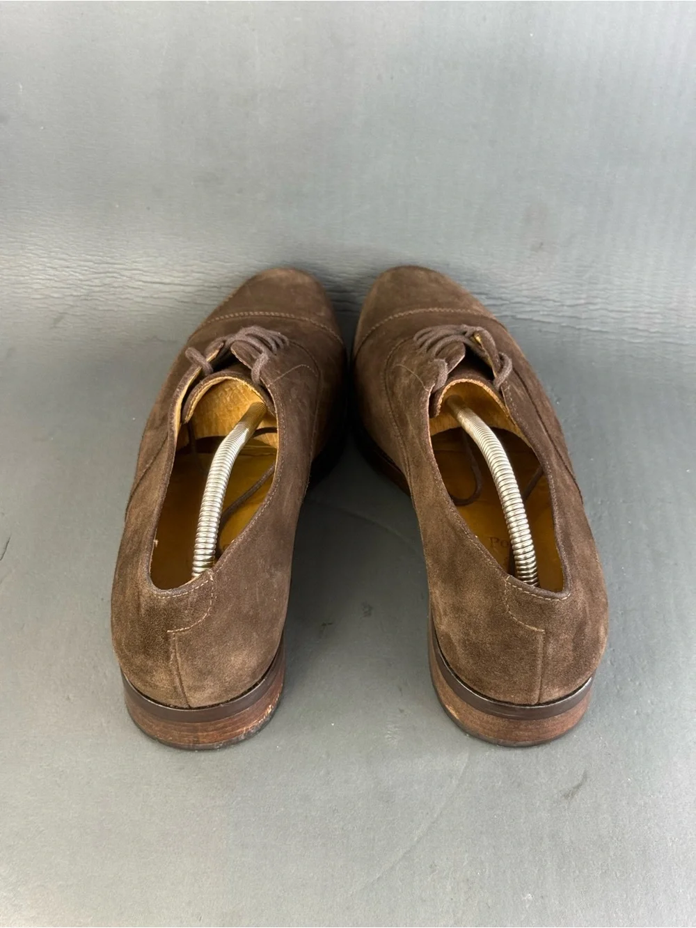 Polo Ralph Lauren brown suede Oxford cap-toe shoes men’s size 12